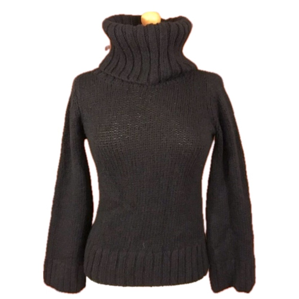 Calypso St. Barths 100% Alpaca Cowl Neck Bell Sleeve Sweater